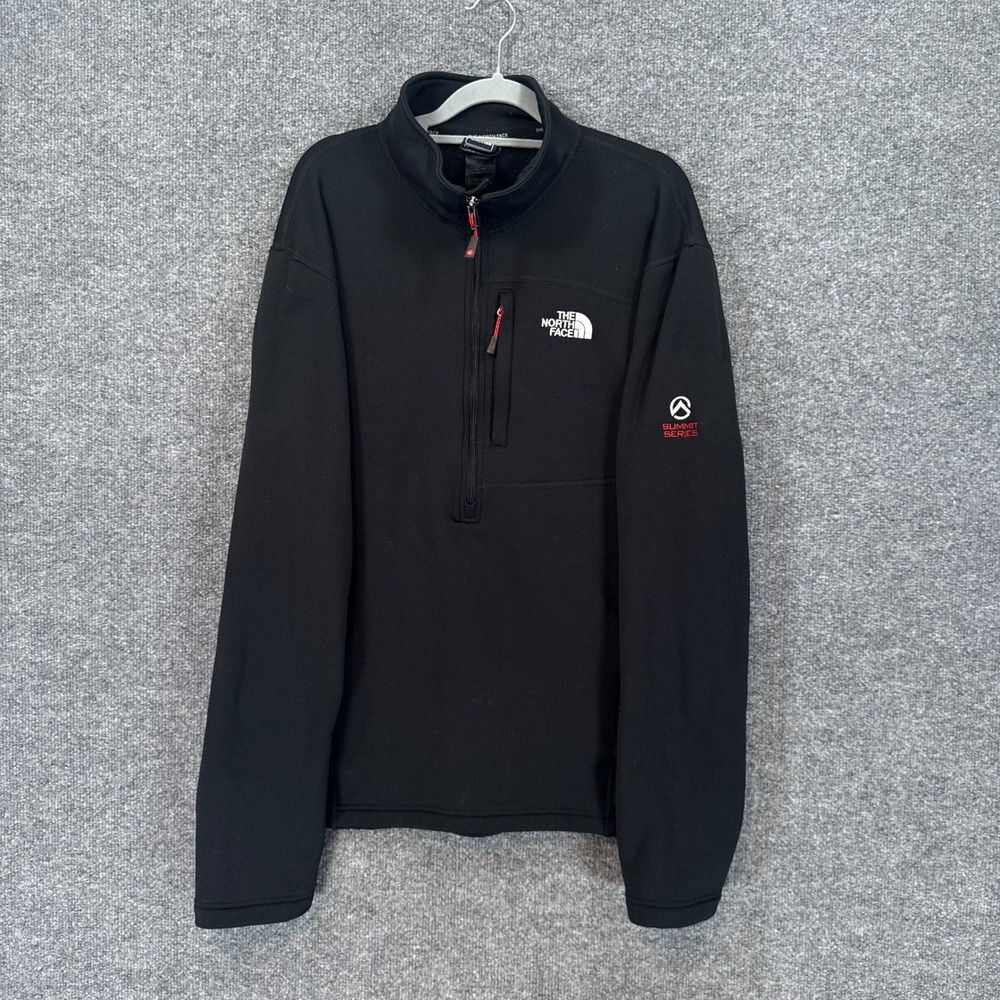 The North Face Summit Series Sweatshirt Mens XL Black 1/4 Zip Fleece Pullover